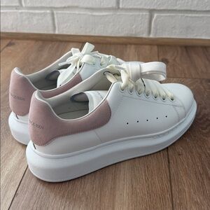 Alexander McQueen White and Pink Sneakers